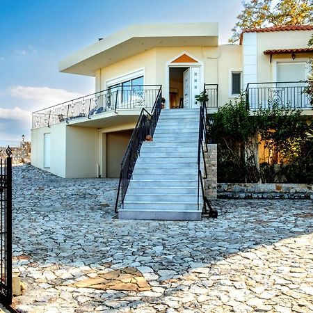 Villa Afroditi In Chania Near Airport With Private Pool, Free Wi-Fi, Souda Bay Views, Garden Oasis Kounoupidhianá 外观 照片